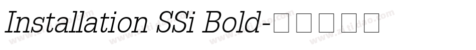 Installation SSi Bold字体转换